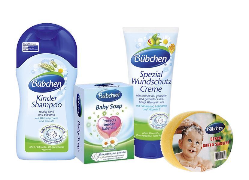 Bübchen Yenidoğan 4Lü Bebek Bakım Seti ( Klasik Şampuan 200 Ml + Sabun + Pişik Kremi 75Ml + Sünger )