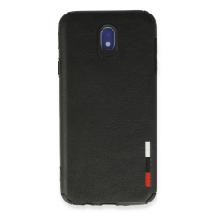 Samsung Galaxy J7 Pro / J730 Kılıf Loop Deri Silikon - Siyah