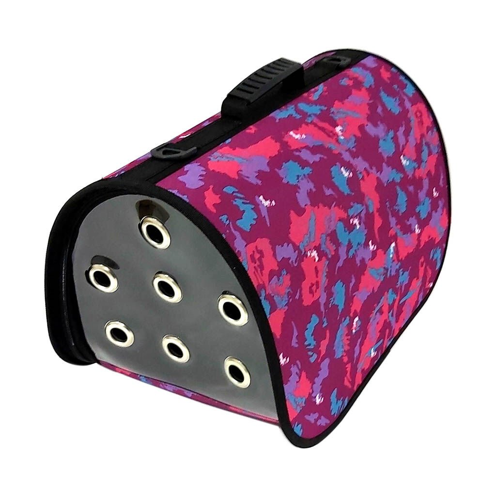 Flaybag Kedi Köpek Taşıma Çantası 25x26x42 cm Pembe Dalgalı