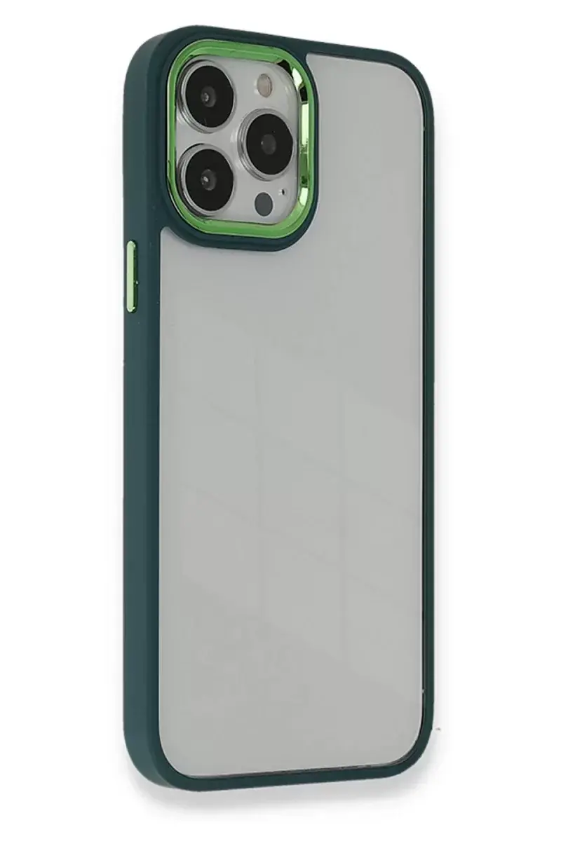Newface İphone 14 Pro Kılıf Dora Kapak - Haki Yeşil