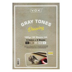 Gray Tones Drawing Üstten Spiralli Çizim Blok 180gr A4 30 Yaprak