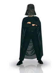 Çocuk Boy Yıldız Savaşları  Wars Darth Vader Maskesi Ve 90 Cm Pelerin Seti Siyah