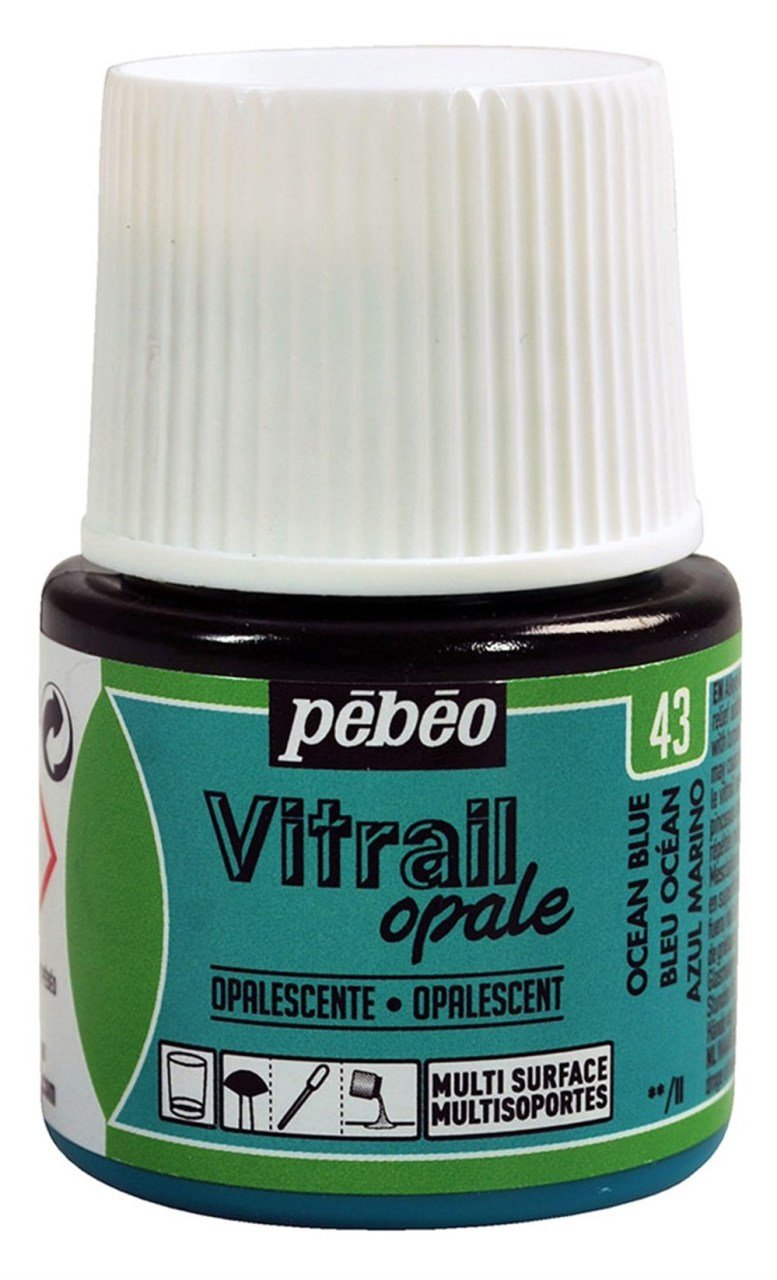 Vitrail Cam Boyası 45ml - 43 Ocean Blue (Opak)