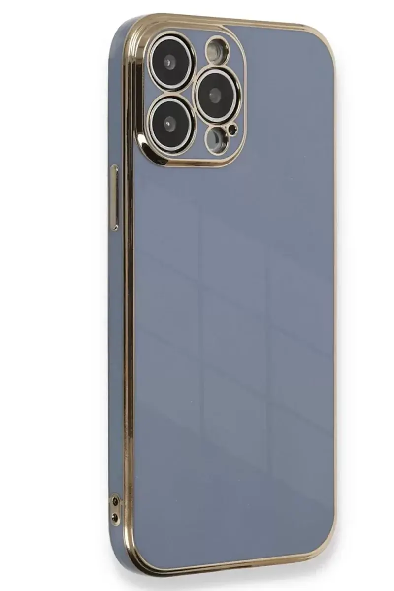 Newface İphone 15 Pro Kılıf Volet Silikon - Mavi