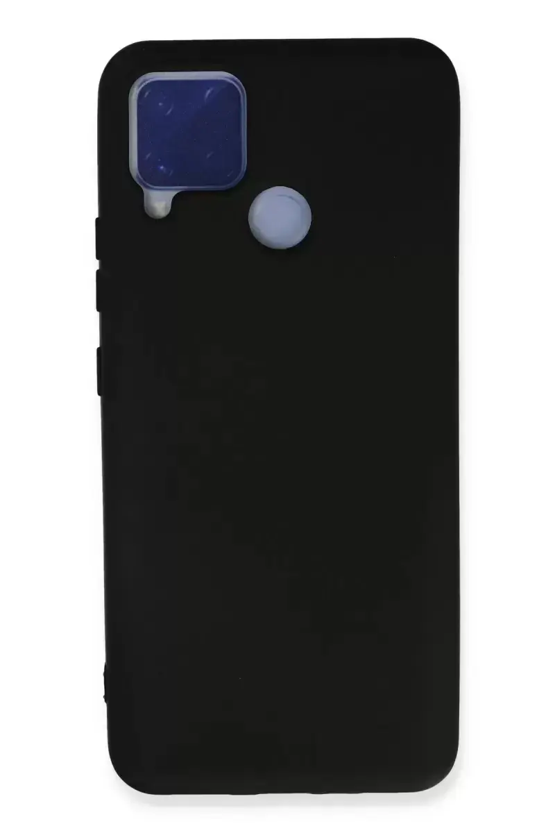 Newface Realme C15 Kılıf Nano İçi Kadife Silikon - Siyah