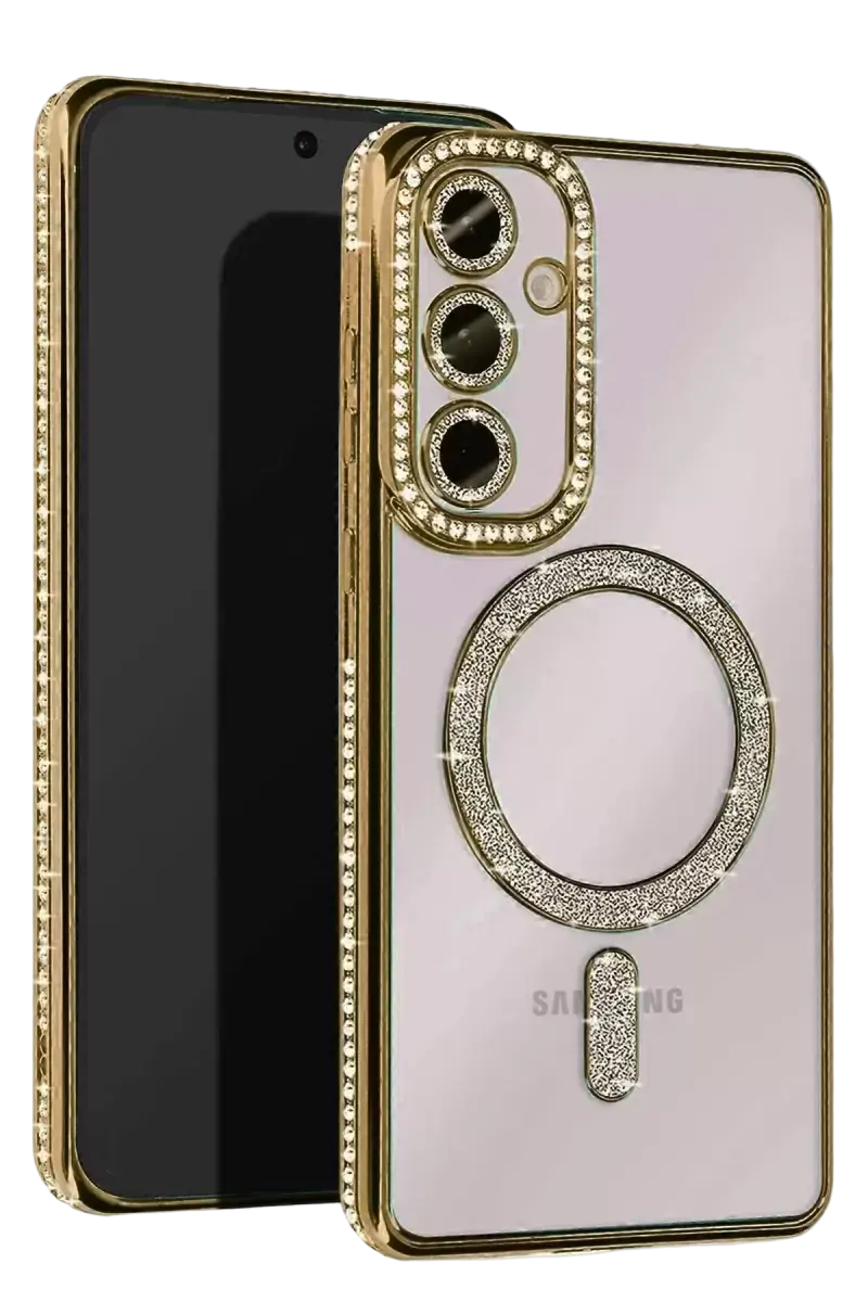 Newface Samsung Galaxy A36 Joke Simli Magneticsafe Kılıf - Gold