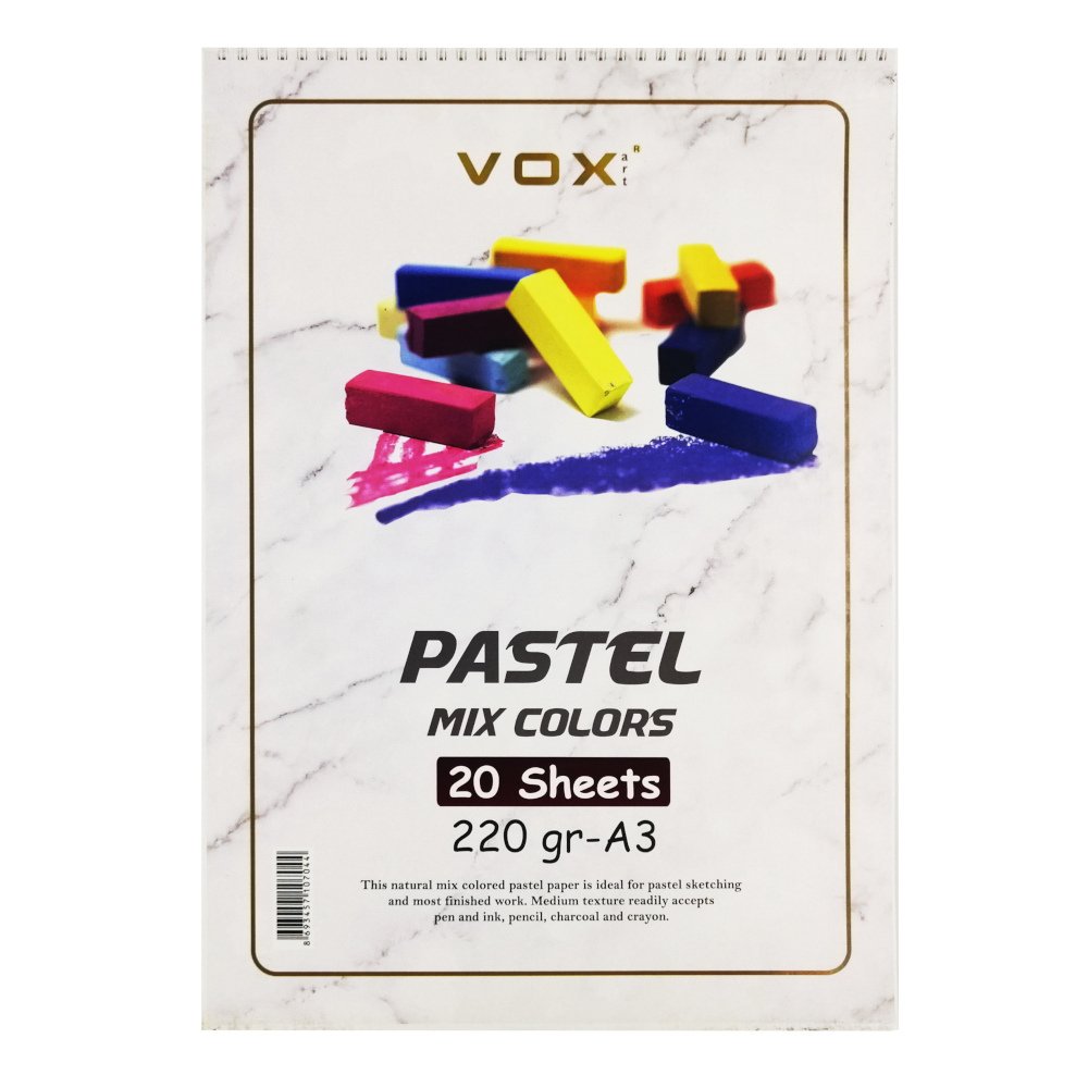 Üstten Spiralli Pastel Defteri 4 Renk 220gr A3 20 Yaprak