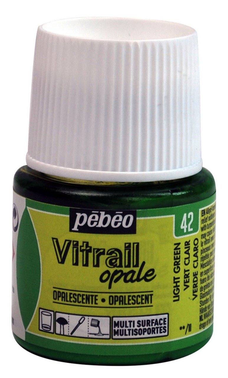 Vitrail Cam Boyası 45ml - 42 Light Green (Opak)