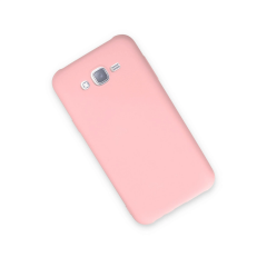 Samsung Galaxy J7 Kılıf Nano İçi Kadife Silikon - Pudra