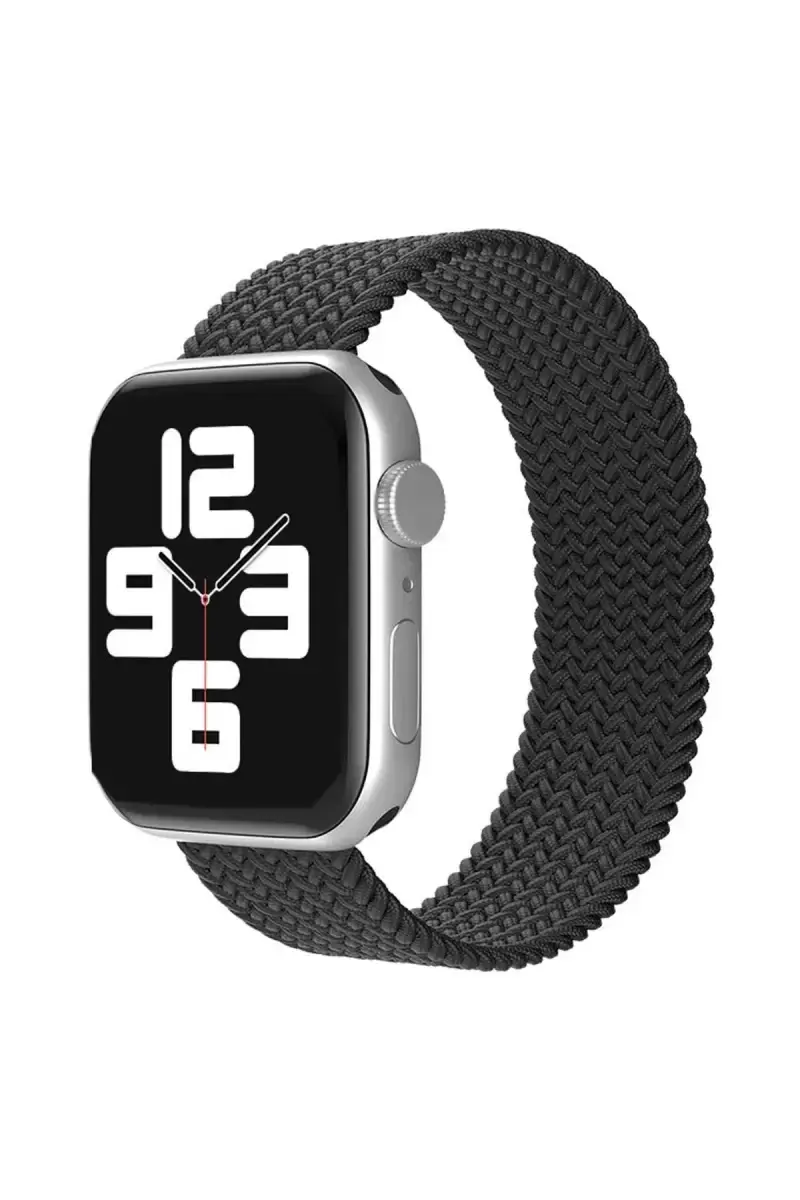 Newface Apple Watch 38mm Ayarlı Solo Silikon Kordon - Siyah