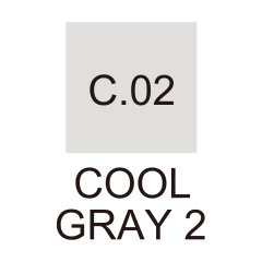 Kurecolor Fine&Brush For Manga Çift Taraflı Kalem N:C.02 Cool Gray 2