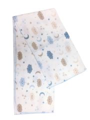AyBaby Çok Amaçlı Müslin Bebek Battaniyesi 100x110 Cm - Mavi Bulut