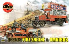 Dennis Fire Engine & Omnibus Model İtfaiye - Gezi Otobüsü 1:32 N:09441