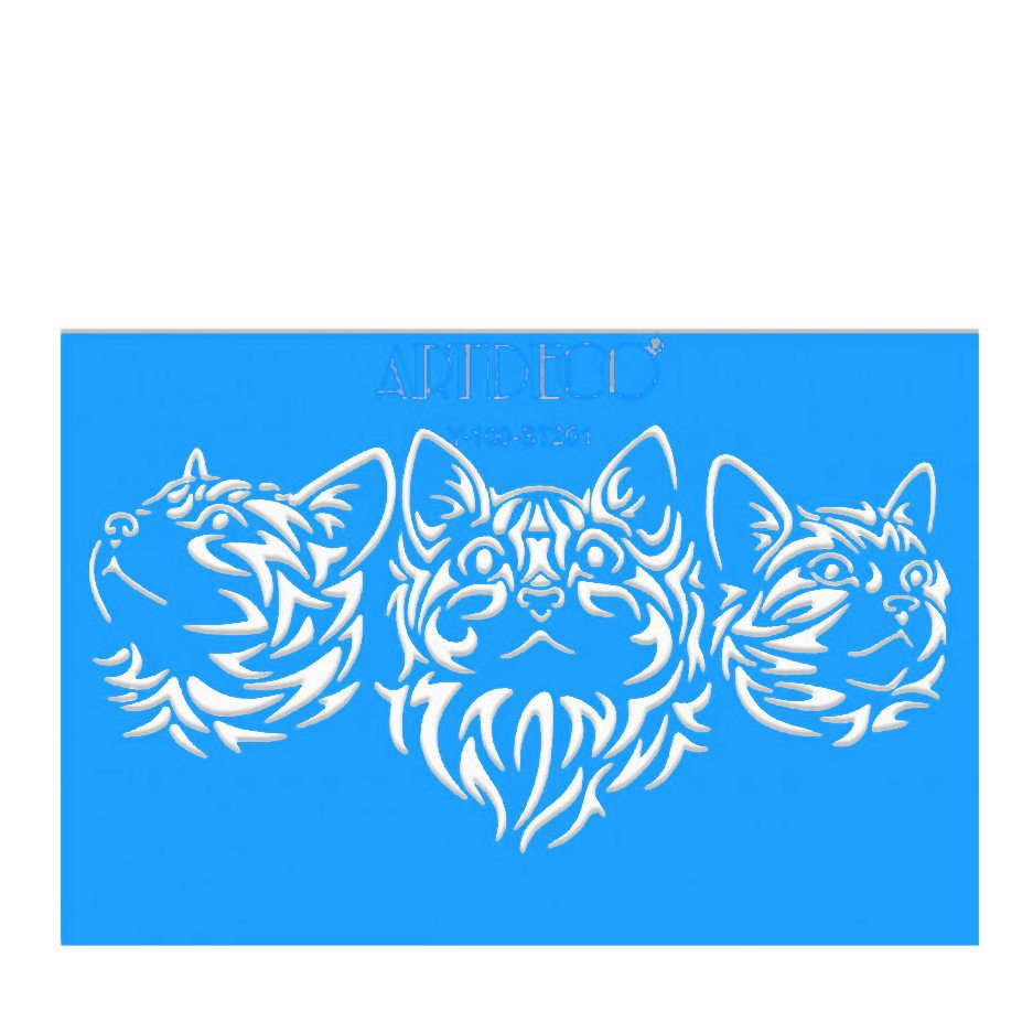 Stencil A4 N:St-201 Üç Kedi