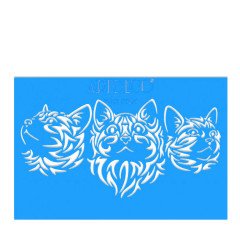 Stencil A4 N:St-201 Üç Kedi