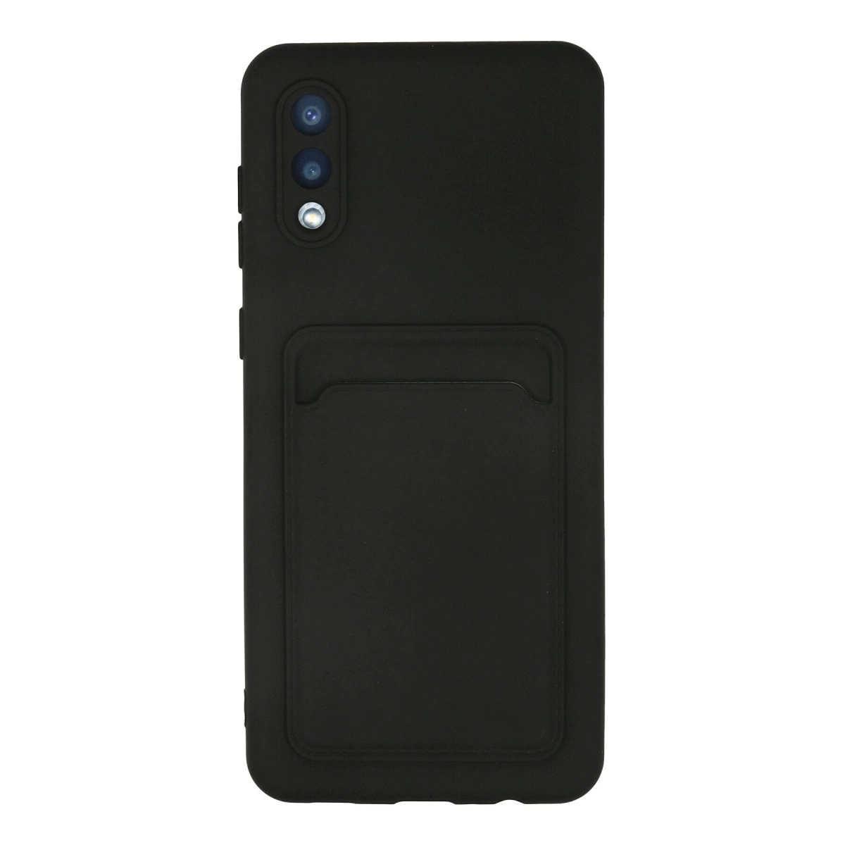 Samsung Galaxy A02 Kılıf Kelvin Kartvizitli Silikon - Siyah