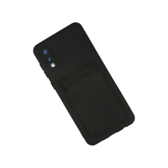 Samsung Galaxy A02 Kılıf Kelvin Kartvizitli Silikon - Siyah