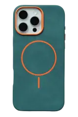 Joko Apple İphone 16 Pro Max Luno Deri Magsafe Kapak - Yeşil