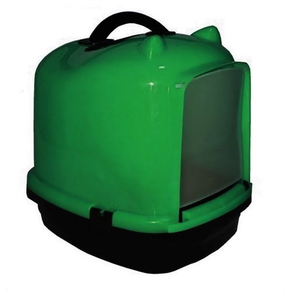 Kapalı kedi tuvalet kabı 49.5*40*50 cm Yeşil