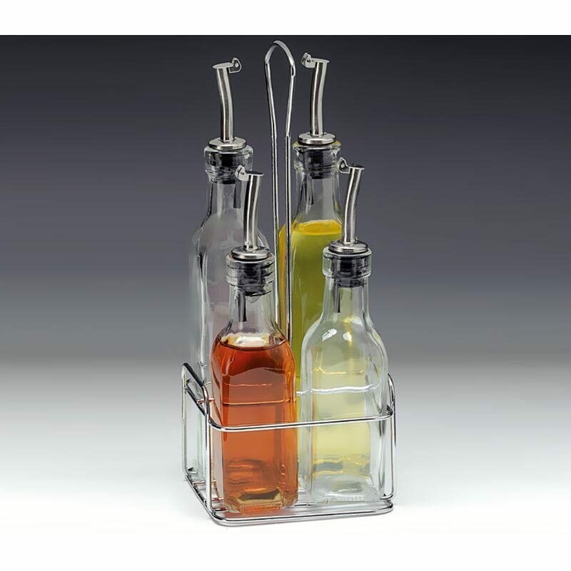 Cam Yağlık Sirkelik Standlı, 4'lü, 250-130 cl