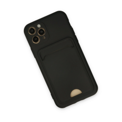İphone 11 Pro Kılıf Kelvin Kartvizitli Silikon - Siyah