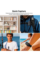 Mini Wıfı Aksiyon Kamerası 1080p Taşınabilir Vücut Kamerası Giyilebilir Video Kaydedici Ipx7 Su Geçirmez