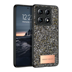 Onegif Xiaomi Mi 14t Pro Bright Simli Kapak - Gümüş