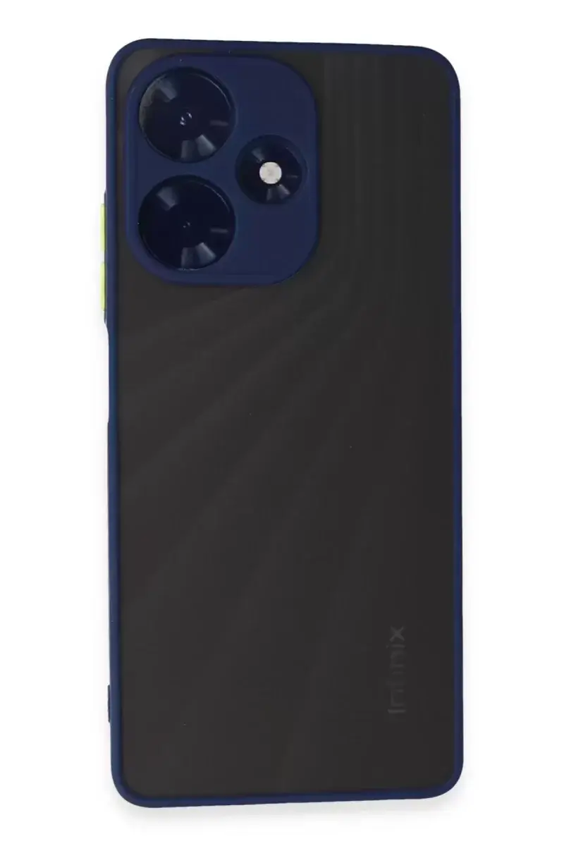 Newface İnfinix Hot 30 4g Kılıf Montreal Silikon Kapak - Lacivert