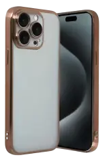 Newface Apple İphone 15 Pro Max Razer Lensli Silikon - Çöl Titanyum