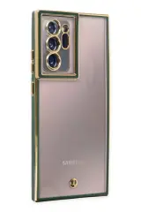 Newface Samsung Galaxy Note 20 Ultra Kılıf Liva Lens Silikon - Yeşil