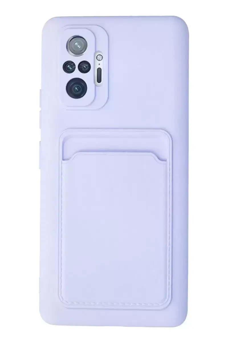Newface Xiaomi Redmi Note 10 Pro Kılıf Kelvin Kartvizitli Silikon - Lila