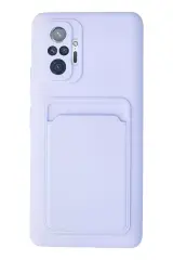 Newface Xiaomi Redmi Note 10 Pro Kılıf Kelvin Kartvizitli Silikon - Lila