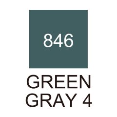 Kurecolor Fine&Brush For Manga Çift Taraflı Kalem N:846 Green Gray 4