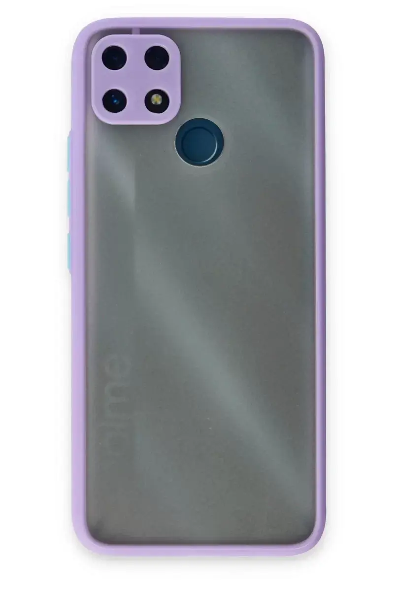 Newface Realme C25 Kılıf Montreal Silikon Kapak - Mor