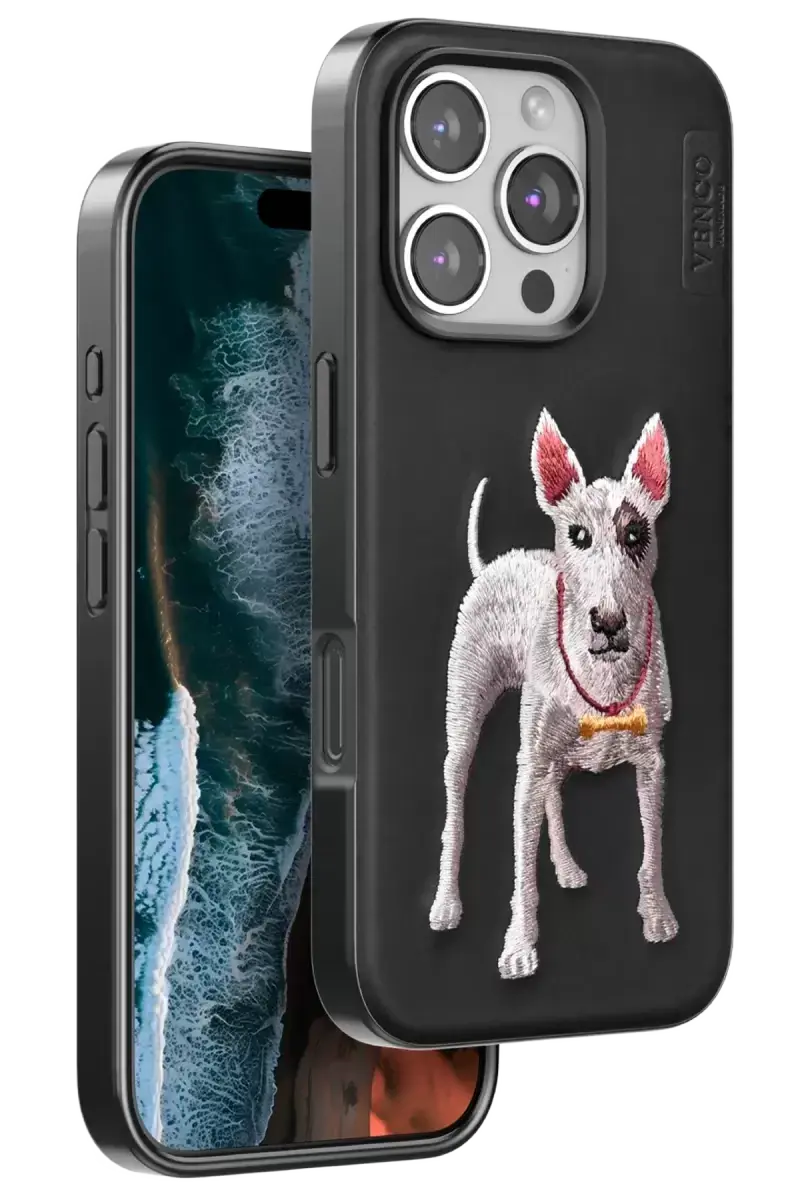 Venco Apple İphone 16 Pro Max Perma Desenli Kapak - Siyah