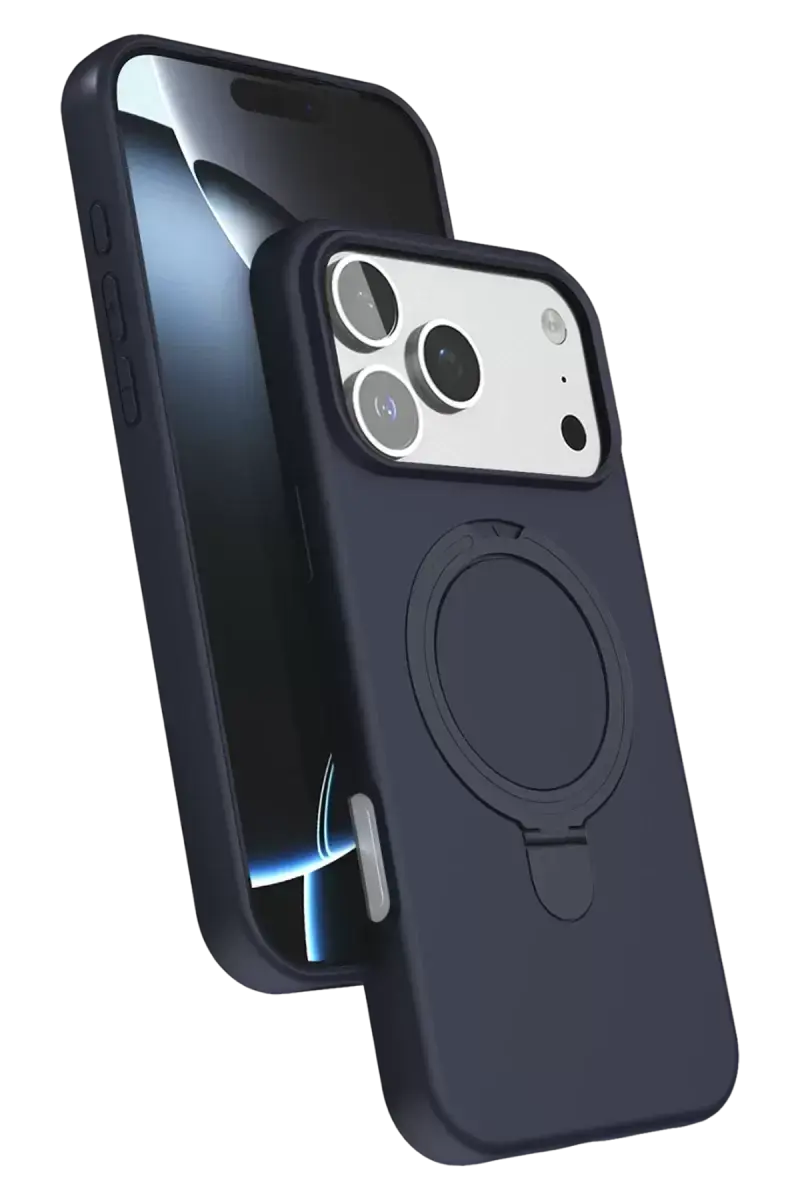 Newface Apple İphone 17 Pro Regal Magsafe Standlı Kapak - Lacivert
