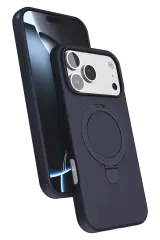 Newface Apple İphone 17 Pro Regal Magsafe Standlı Kapak - Lacivert