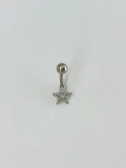 Yıldız Detaylı Göbek Piercing