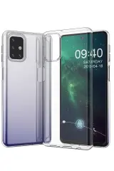 Newface Samsung Galaxy M31s Kılıf Lüx Şeffaf Silikon
