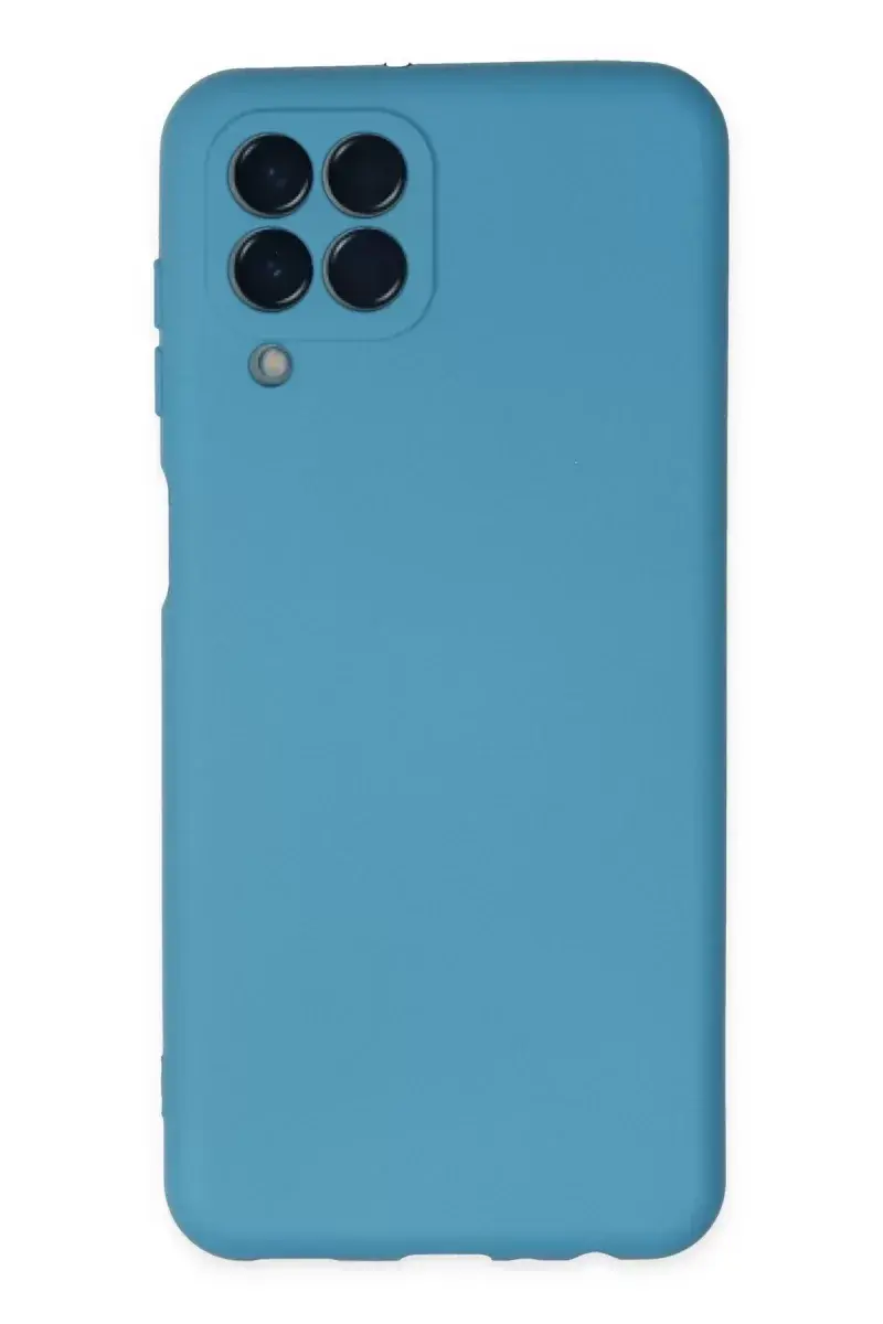 Newface Samsung Galaxy M33 Kılıf Nano İçi Kadife Silikon - Mavi