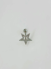Yıldız Detaylı Göbek Piercing