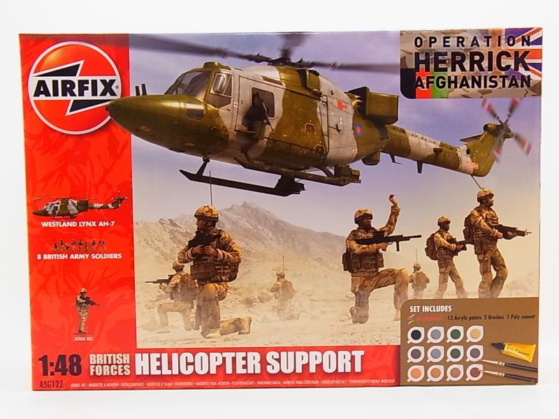 Maket Askeri Diorama Boyalı Set 1/48 N:A50122 HELICOPTER SUPPORT (30)