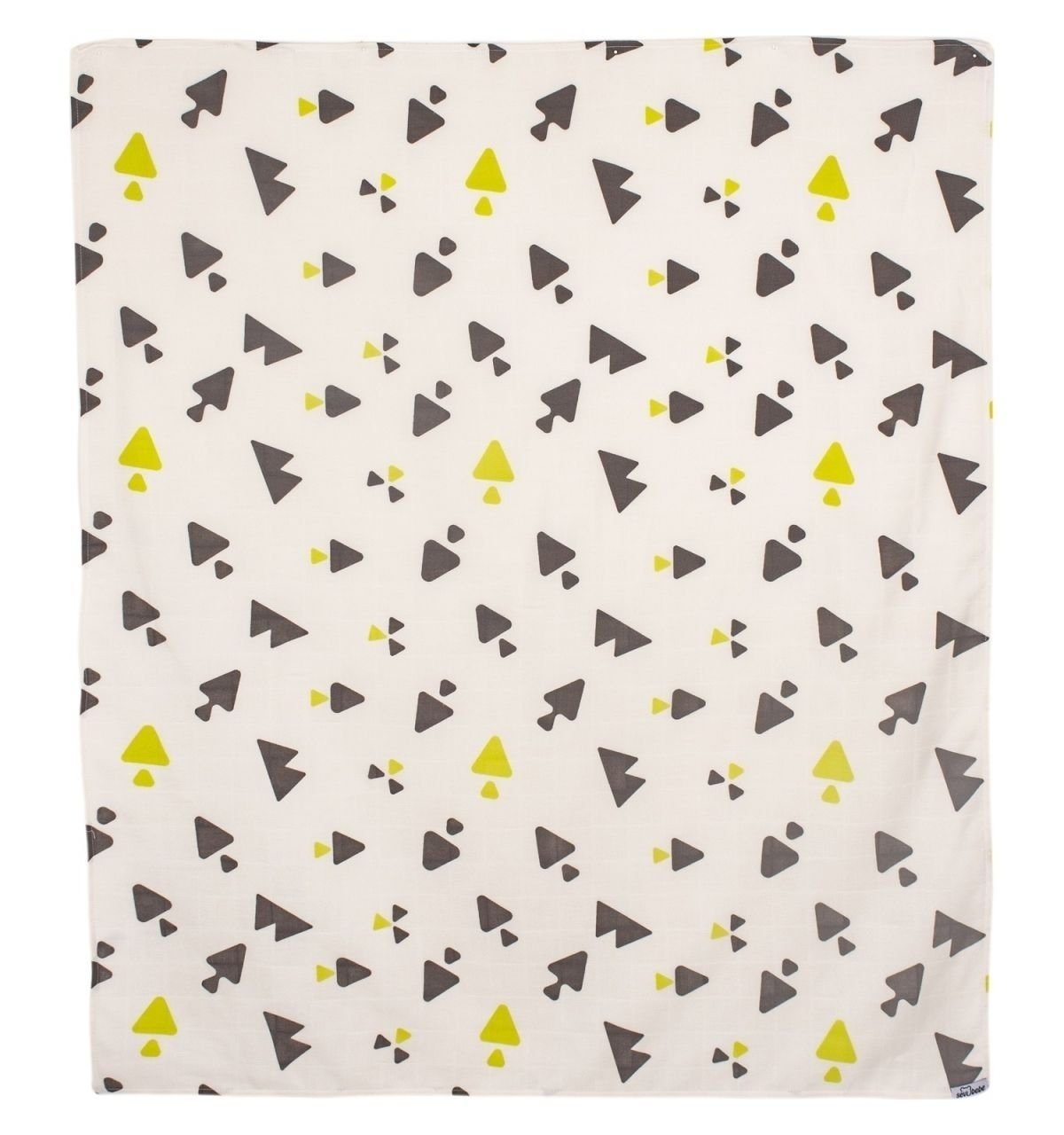 Sevi Bebe Organik Müslin Battaniye 120x120 Cm - Üçgen Desen