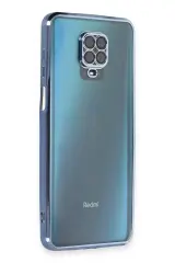 Newface Xiaomi Redmi Note 9 Pro Kılıf Razer Lensli Silikon - Açık Mavi