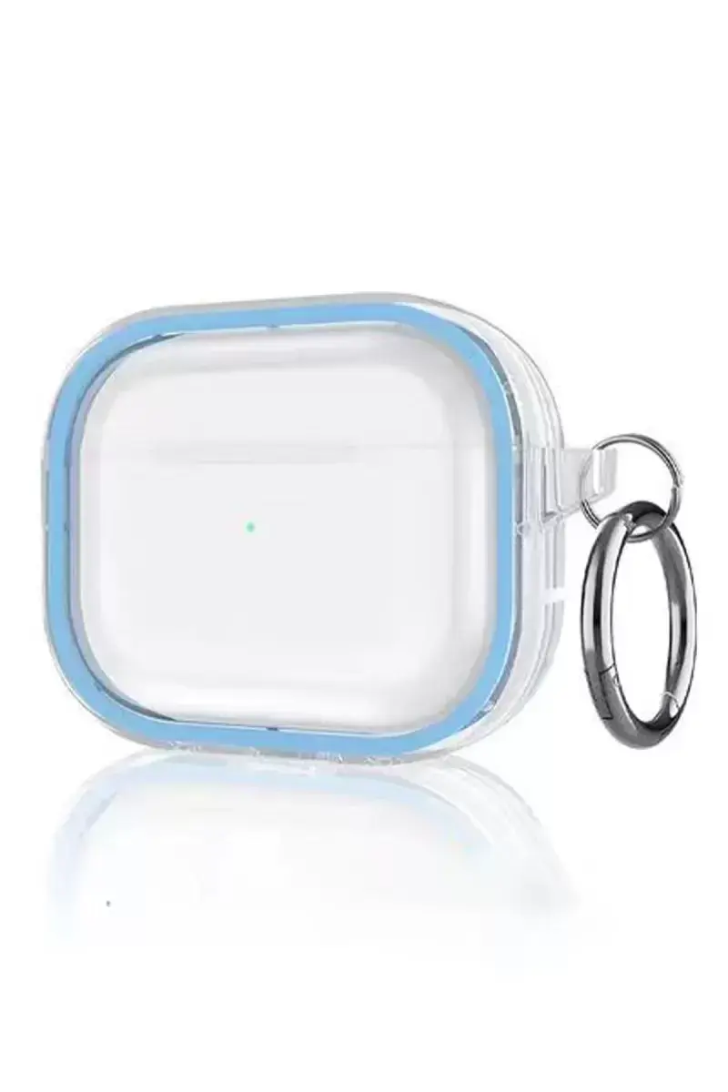 Movenchy Airpods Pro 2 (2.nesil) Shiny Şeffaf Kılıf - Sierra Blue