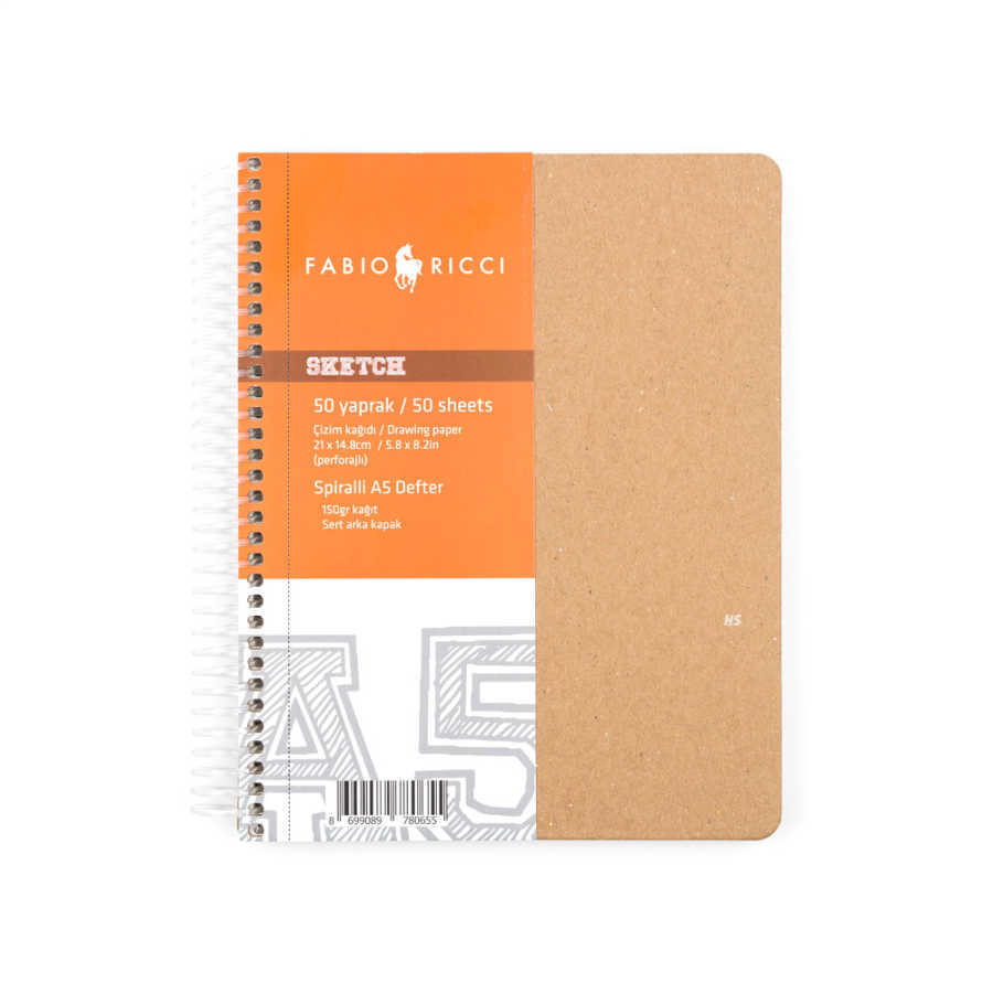 A5 Spiralli Perforeli Çizim Defter