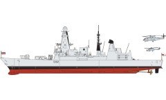 Type 45 Destroyer Model Savaş Gemisi 1:350 N:A12203