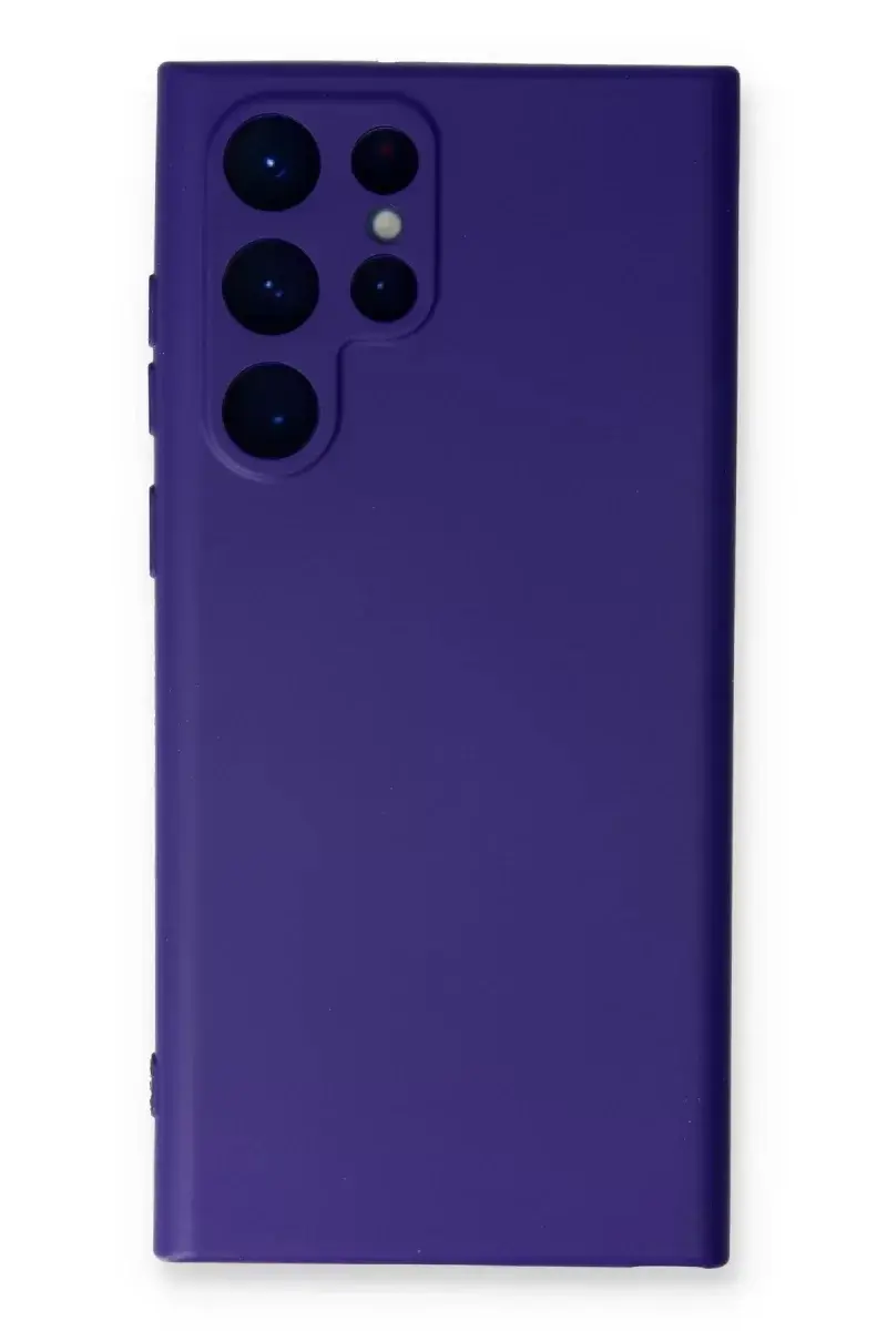 Newface Samsung Galaxy S22 Ultra Kılıf Nano İçi Kadife Silikon - Mor