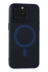 Newface İphone 15 Pro Max Kılıf Lodos Magneticsafe Mat Kapak - Mavi