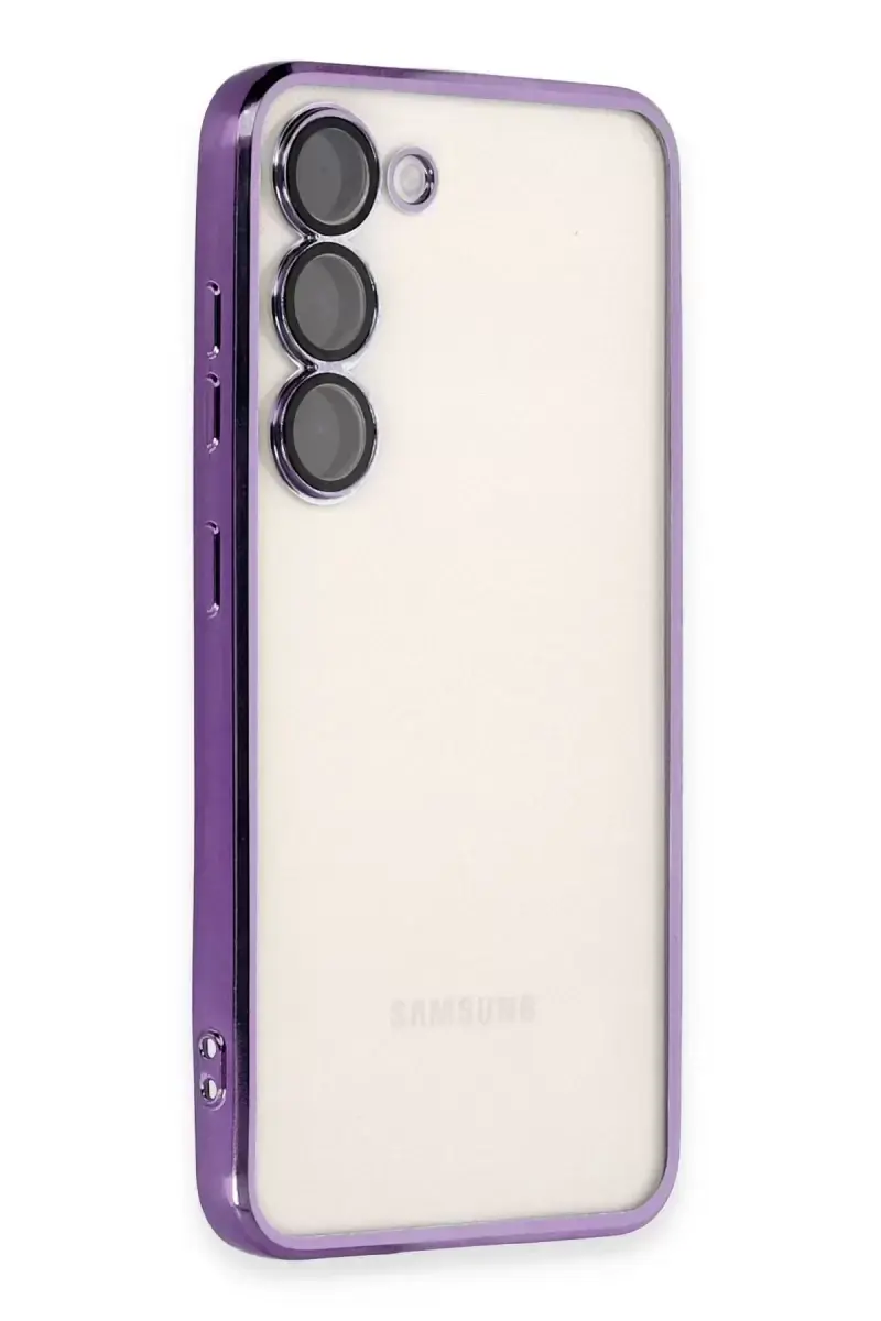 Newface Samsung Galaxy S24 Plus Kılıf Razer Lensli Silikon - Mor
